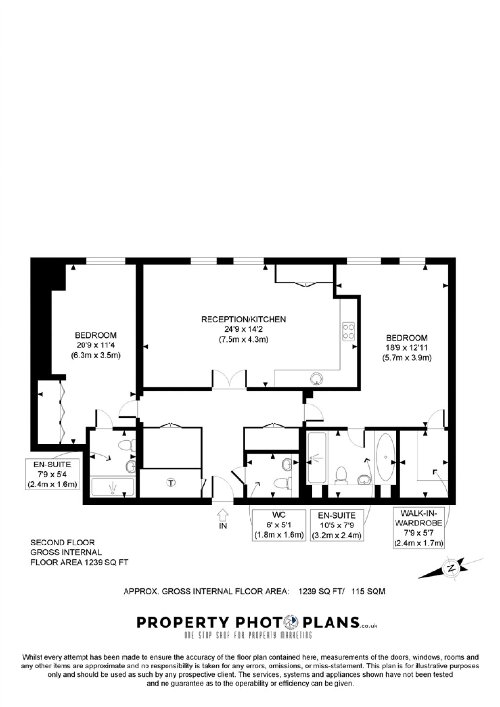 Floorplans For Cambridge Court, Holborn Close, Mill HIll