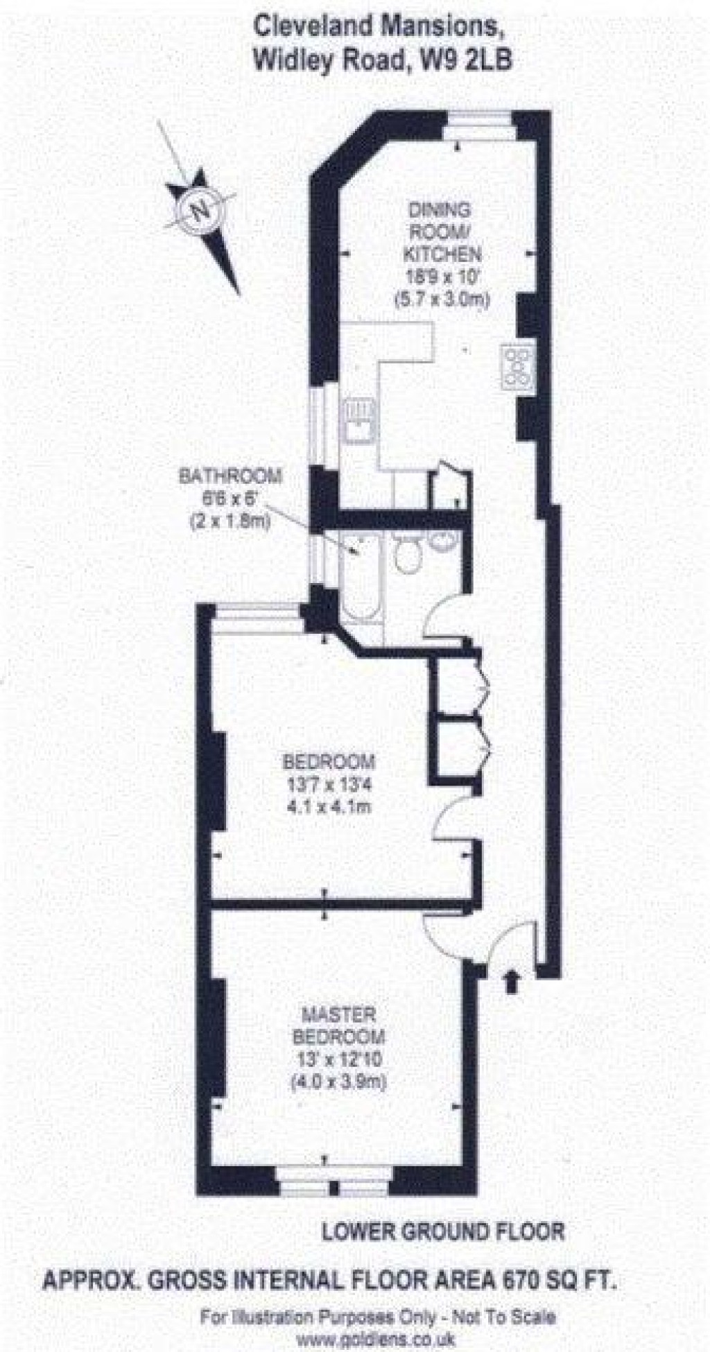 Floorplans For Cleveland Mansions, Widley Road