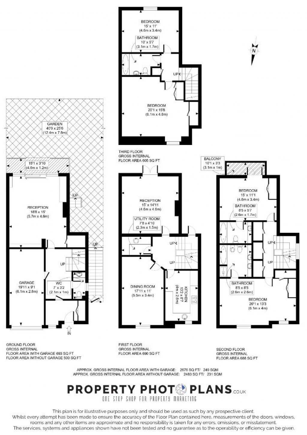 Floorplans For Parklands, Cholmeley Park, London