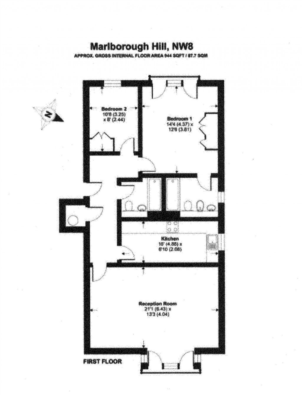 Floorplans For Marlborough Hill, St Johns Wood